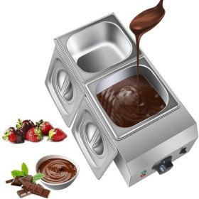 Creuset de chocolat avec 2 pots Machine de trempage de chocolat électrique commerciale Machine de fusion de chocolat électriq