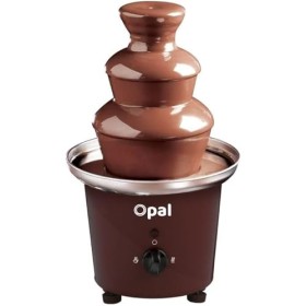 Ensemble à fondue électrique à 3 niveaux de fontaine de chocolat en acier inoxydable Opal de grande taille avec base de marmi