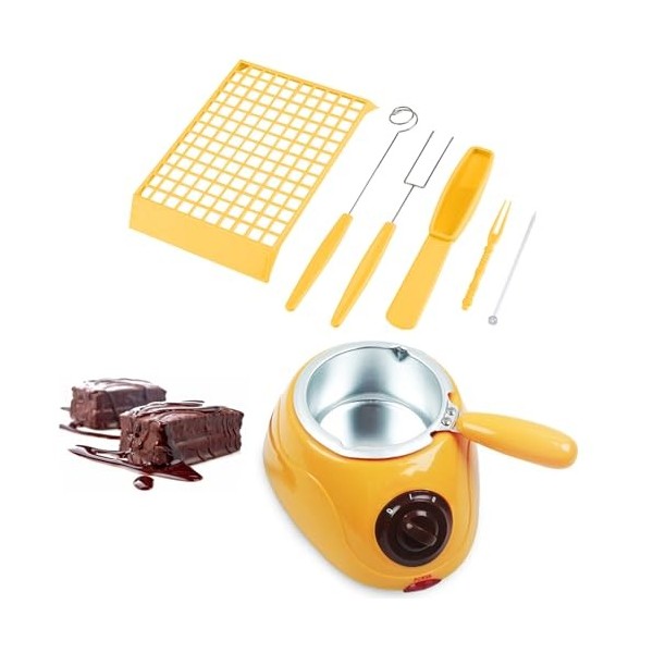 Otufan Faitout électrique pour chocolat - Outil de cuisine avec kit de moulage DIY - Pour le beurre, le chocolat, le fromage,