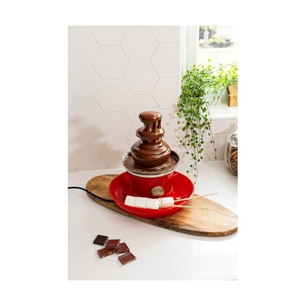 Marco Paul Fontaine à chocolat chaud avec fondue, ensemble de cuisine comprenant sauce au chocolat, plateau dégouttement, pl