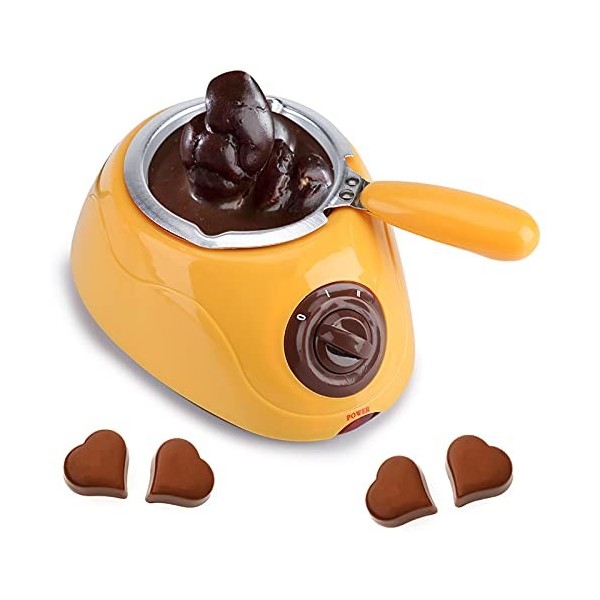 TOPINCN Fondoir à Chocolat, Mini Fondoir à Chocolat électrique avec Ensemble de Moules à Faire Soi-même, Température Réglable