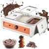 VEVOR Tempéreuse à Chocolat Commerciale 1500 W Bain-Marie Électrique pour Chocolat 3 Cuves de 3,3 L Fondoir à Chocolat Tempér