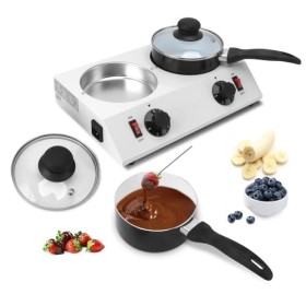 Fondoir à Chocolat électrique 2 Réservoirs pour Fondre le Chocolat 80 W Machine à fondre au chocolat électrique pour Fondre l