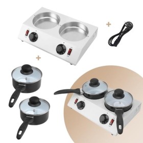 Fondoir à Chocolat électrique 2 Réservoirs pour Fondre le Chocolat 80 W Machine à fondre au chocolat électrique pour Fondre l