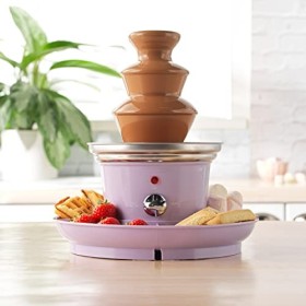 Petra PT3428PPVDEEU7 Fontaine de Chocolat 3 étages - 100 brochettes en bambou, 2 plateaus de service amovible, 0.5 L mini-fon