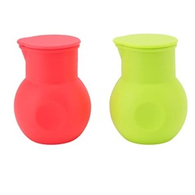 2Pcs Silicone Chocolat Chauffant Pot Rouge et Vert Chocolat Fondant Pot Diviseur Chocolat Fondant Pot