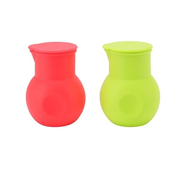 2Pcs Silicone Chocolat Chauffant Pot Rouge et Vert Chocolat Fondant Pot Diviseur Chocolat Fondant Pot
