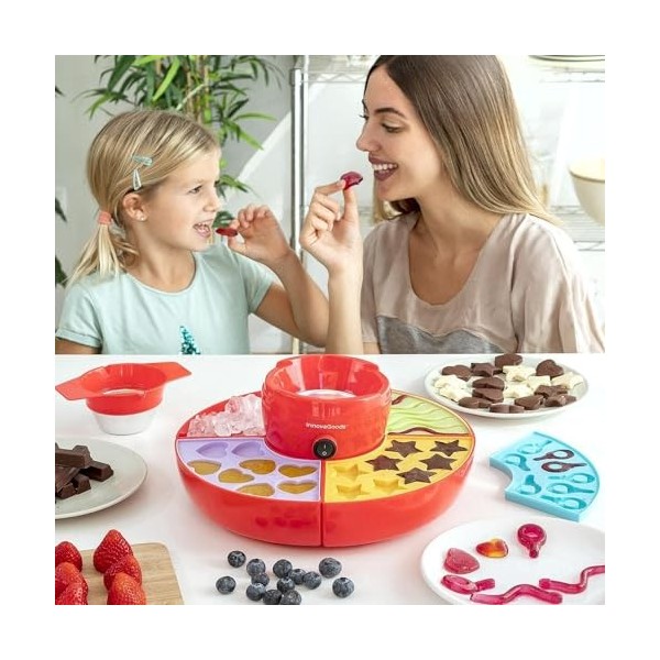 InnovaGoods® Machine à Bonbons et Fondue au Chocolat 2 en 1 Yupot, Amusante et Originale, Idéale pour les Fêtes et Événements