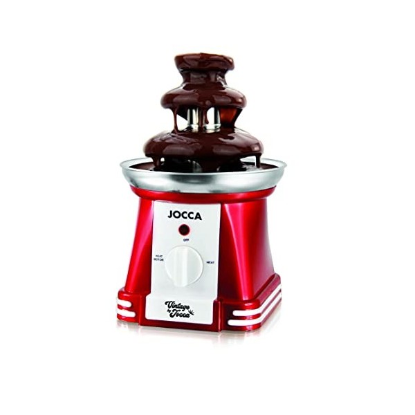 Jocca Fontaine à Chocolat Électrique 2 Niveaux, Fondue au Chocolat, Fondoir à Chocolat, Faire Fondre Le Chocolat, Base en Aci