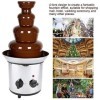 Fontaine électrique à 4 étages pour faire fondre le chocolat, Fontaine à Chocolat Princess 2000W grande machine à fondue univ
