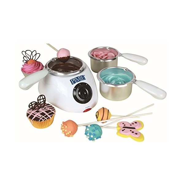 PME Electric Chocolate Candy Melt Buttons Melting Pot 2 Heat Settings 3 Pots