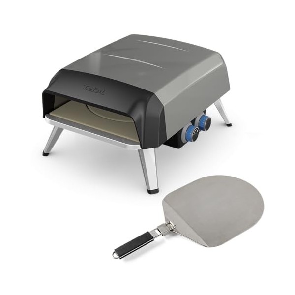 Tefal Pizza Pronto, Four à pizza maison, Four à pizza à gaz, Pierre rotative à 360° à lintérieur, Pizza de 30 cm max, Cuisso