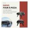 BELDEKO - Four à Pizza Gaz avec pierre tournante - DIEGO