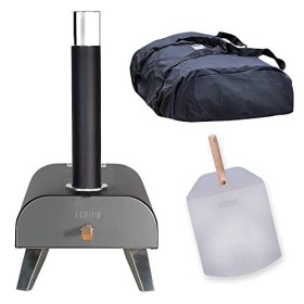 Zanussi ZGPO1PC Four à pizza portable dextérieur 30,5 cm avec couvercle étanche Noir