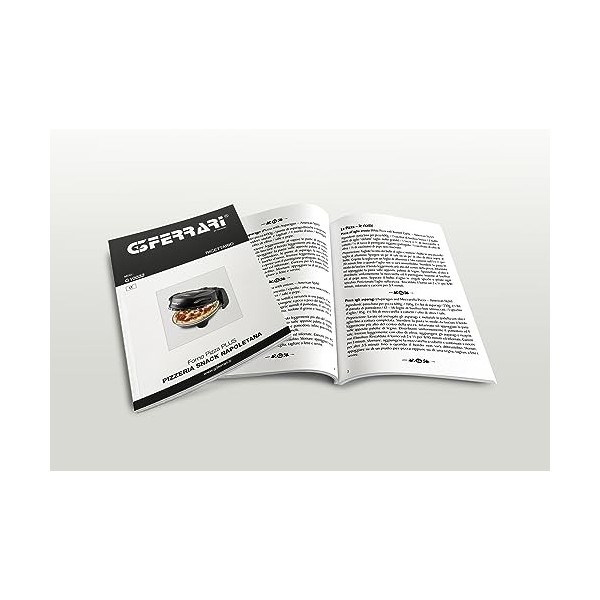 G3 Ferrari G10032 Pizzeria Goûter Napolitain, Four Pizza Plus ÉVO, Double Pierre Réfractaire diamètre 31 cm , 1200 W, Minute