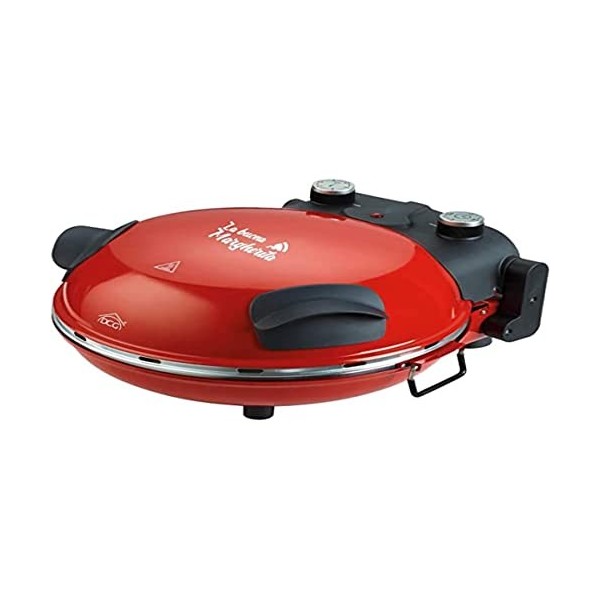 DCG MB2300 - Four Pizza Maker 1200 W minuteur et thermostat, rouge