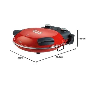 DCG MB2300 - Four Pizza Maker 1200 W minuteur et thermostat, rouge