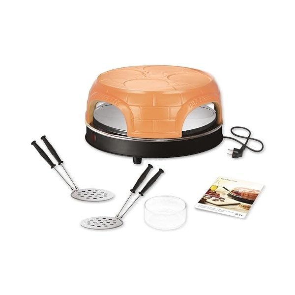 Emerio PO-115847.1 Four à pizza Terre cuite, noir