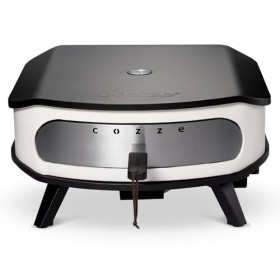 cozze® Four à pizza 17" avec pierre tournante, LED et porte, 6,0 kW/50 mbar, avec régulateur et tuyau de 1,1 m, parfait pour 