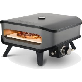Cozze® 90349 Four à pizza à gaz, 33 cm, avec thermomètre, mobile, pour pizza, barbecue à gaz, réglable jusquà 400 degrés, av