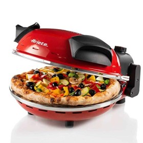 Ariete 909 Four à Pizza, 400 Degrés, Cuit une Pizza en 4 minutes, Plaque en Pierre Réfractaire de 33 cm de Diamètre & DE BUYE