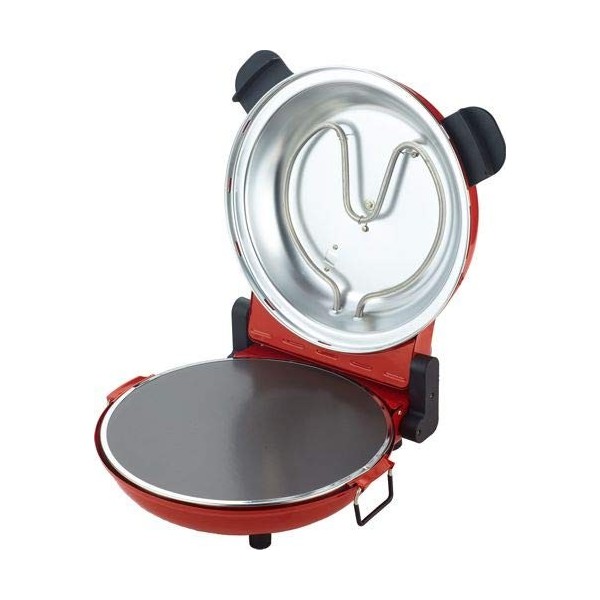 Sirge Osolemio Four à pizza 1200 W - 400 °C - [Pierre Réfractaire noire] - 30 cm - cuit les pizzas en 5 minutes - Double rési