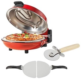 Petra PT5666VDE Four à pizza électrique, four dintérieur 1 200 W, 5 réglages de chaleur, préchauffage rapide, pizzas 30 cm e