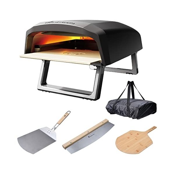 MasterPro Pizza Oven | Four à Pizza | Four à gaz portable Cuisson rapide jusquà 500ºC | Pizzas prêtes en 60 secondes | Pelle
