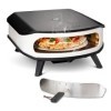 cozze - Four à Pizza à Gaz avec Pierre Rotative - Puissance 6.0 kW, Cuisson Parfaite des Pizzas Ø42.5 cm, Thermomètre Intégré