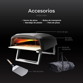 MasterPRO Napoli | Four à pizza | Four à gaz portable à cuisson rapide jusquà 500 °C et pelle en acier inoxydable| Pizzas pr