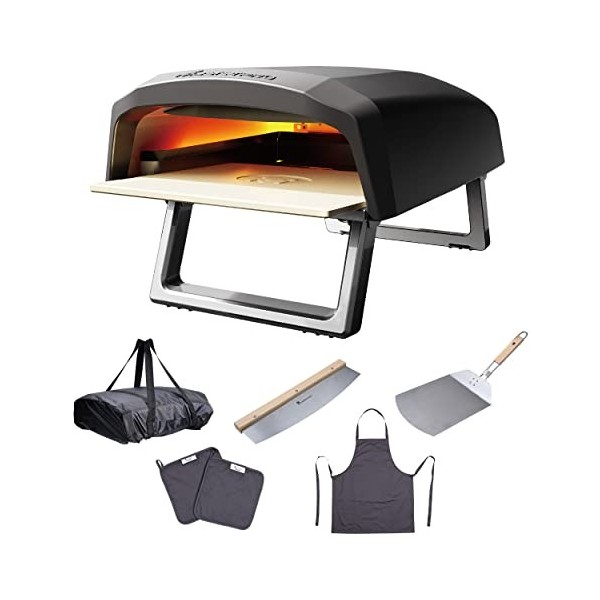 MasterPro Pizza Oven | Four à Pizza | Four à gaz portable Cuisson rapide jusquà 500ºC | Pizzas prêtes en 60 secondes | Tabli
