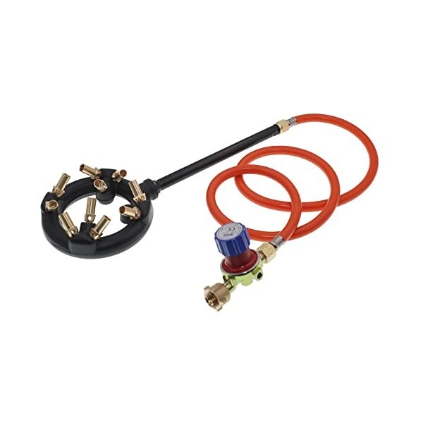 METER STAR 41 000 BTU - 10 buses - Ensemble de brûleur en fonte fait maison - Système de contrôle de la flamme et régulateur