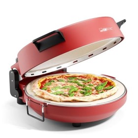 Clatronic® four à pizza | 350°C p. pizza italienne en pierre à la maison |électrique | aussi pour pizzas surgelées | pizza en