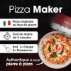 Clatronic® four à pizza | 350°C p. pizza italienne en pierre à la maison |électrique | aussi pour pizzas surgelées | pizza en