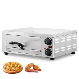 VEVOR Four à Pizza de Comptoir, Four Électrique 12 po 1500 W, avec Contrôle de la Température et Minuterie 0-120 min, Cuisson