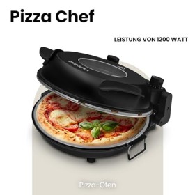 ZEEGMA PIZZA CHEF Four à pizza électrique, four 1200 W 400°C, plaque céramique 30 cm, minuterie, contrôle de la température, 