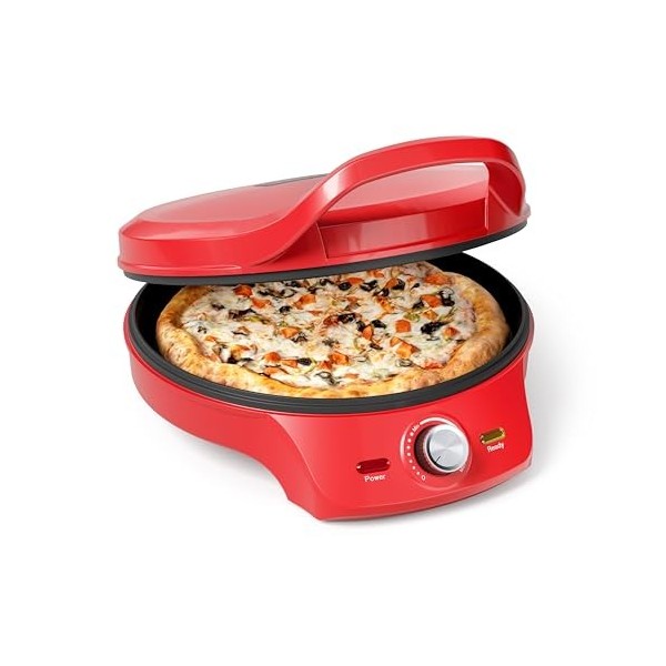 Princess Pizza Maker - Ø 32 cm - Thermostat réglable - Multifonctionnel - Fonction gril incluse - jusquà 200°C - 115007