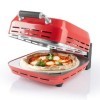 GOURMETmaxx Four à pizza électrique incl. pierre à pizza | 400°C, minuterie, 30 cm de diamètre | Idéal pour les tartes flambé