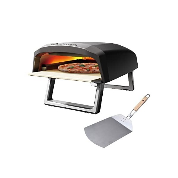 MasterPro Napoli | Four à pizza | four à gaz portable cuisson rapide jusquà 500 ºC | pizzas prêtes en 60 secondes | avec sac