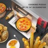Four à pizza électrique professionnel CROSSON avec surface de cuisson 400x400 mm en pierre d’argile réfractaire pour pizza et