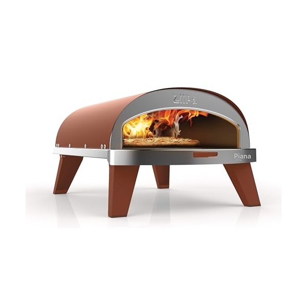 ZiiPa • Four à Pizza à Gaz • Charbon • Compact et Innovant • Chauffe en 30 Min • Cuisson Rapide en 90 sec • Pierre en Cordiér