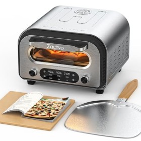 ZACHVO Four à Pizza Four à Pizza Electrique, 330 * 350 * 110, Aciers Inoxydables