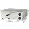 TAIMIKO Four à pizza électrique avec minuterie, INOX,Four à pizza électrique professionnel 1 chambre