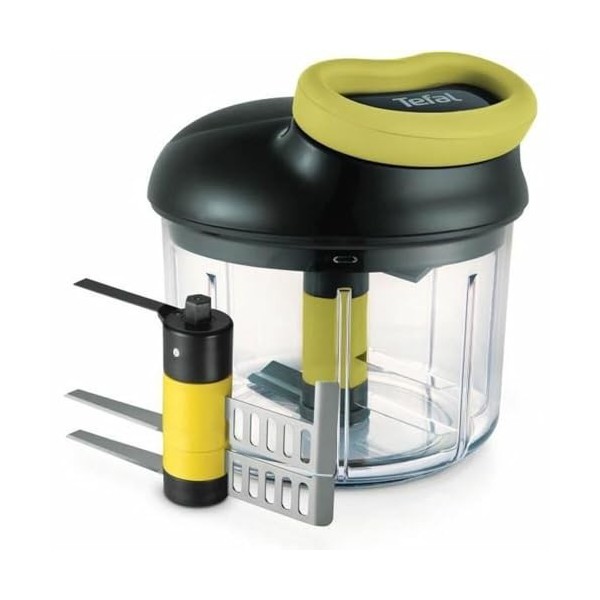 Tefal Hachoir manuel 5 secondes 900 ml + lames, Purée, Hacher, Découper, Mixer, Légumes et viandes, Noix, Oignons, Lames en a