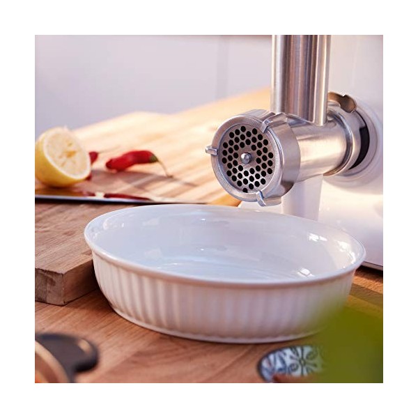 Bosch Disque perforé MUZ45LS pour hachoir à viande, 2 tranches : 3 mm, 6 mm, acier inoxydable, passe au lave-vaisselle, pour 
