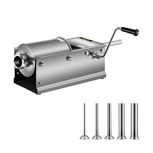 Happybuy Machine à Saucisse3L Remplissage de Saucisse horizontal de saucisse remplissante de saucisse pour la maison et luti