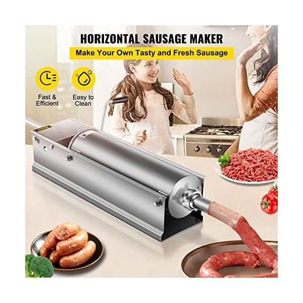 Happybuy Machine à Saucisse Remplissage de Saucisse horizontal de saucisse remplissante de saucisse pour la maison et lutili