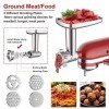 GVODE Hachoir à Viande et Coupe-légumes Accessoire pour KitchenAid Stand Mixer, Comprend un Hachoir en Métal avec un Tube à S