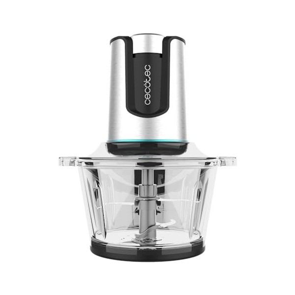 Cecotec Hachoir Électrique dAliments Picadora ChopBeat 2000 Delhi Glass. 500 W, Hache, Coupe et Broye la Viande, les Légumes