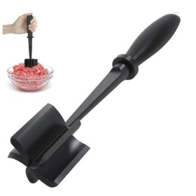 Hachoir à viande en nylon - 5 coins - Pour le bœuf haché ou haché - Résistant à la chaleur - Anti-adhésif - Facile à nettoyer